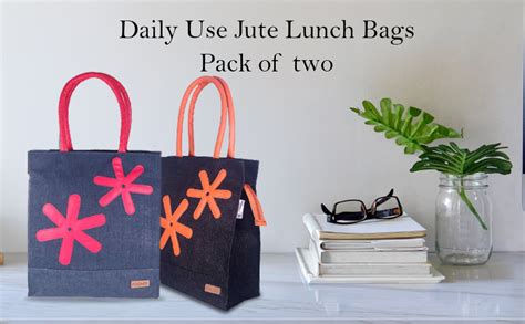 Foonty Exclusive Star Daily Use Jute Lunch Bags(Pack of 2,Multicolor ...