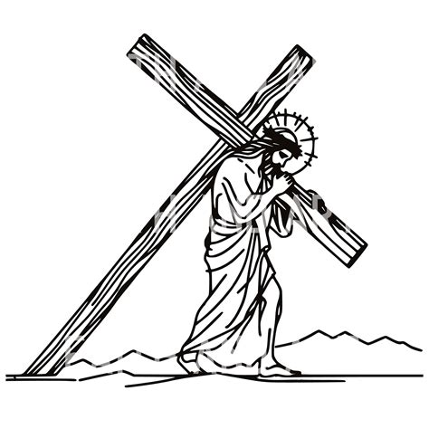 Jesus on cross drawing – Artofit