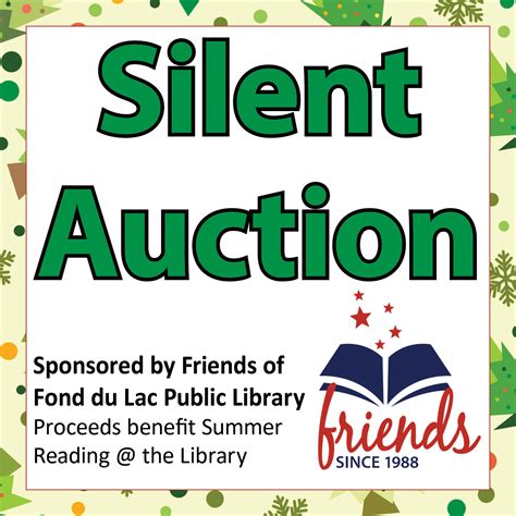 Friends of the FDL Public Library Silent Auction | Friends of the Fond ...