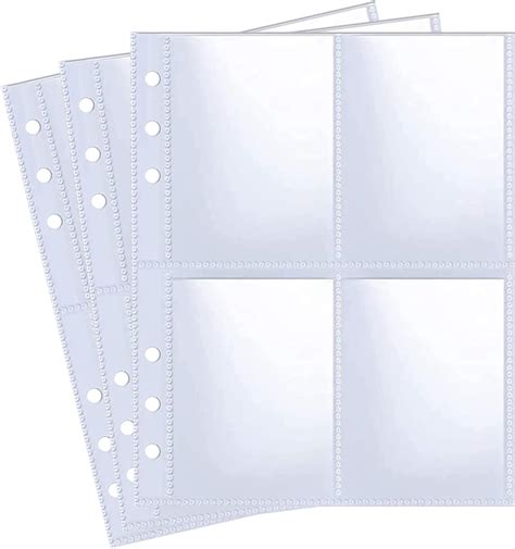 30 Pack 240 Pockets 2.5x3.5” Photocard Sleeves for 6 Ring A5 Binder ...