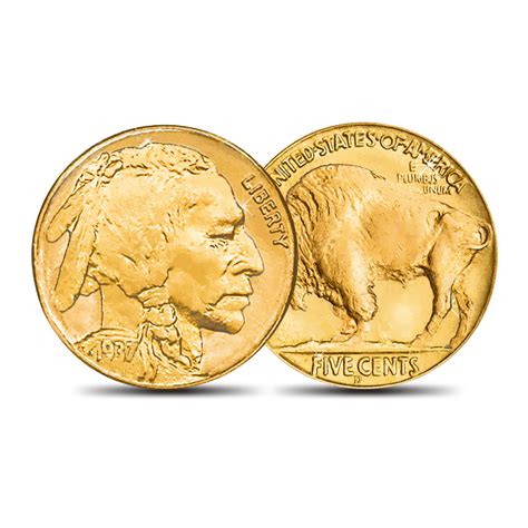 24kt Gold-Highlighted Buffalo Nickel