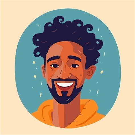 Ein Porträt und Avatar männlicher Lachen, Freude, Lächeln und Ruhe ...
