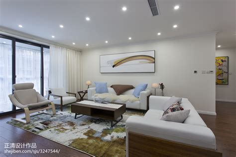 简约风格公寓客厅装修案例 – 设计本装修效果图
