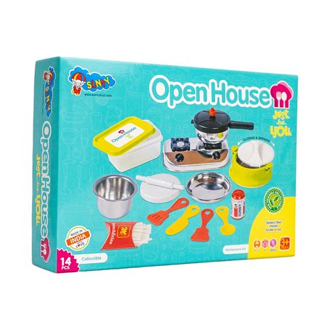 Buy Sunny 14 pieces Open House kitchen set Mini Stainless Steel ...