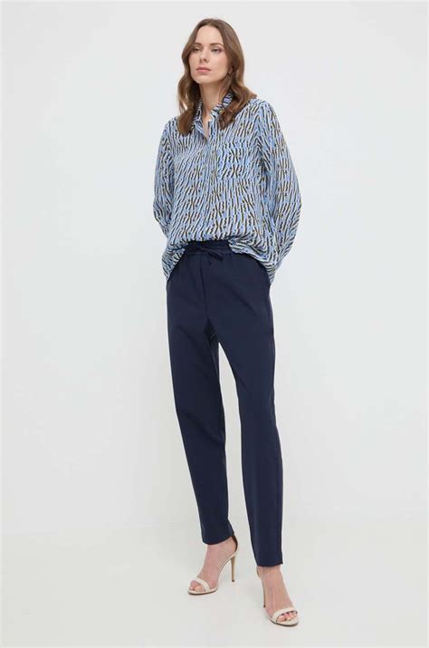 Marella koszula jedwabna regular z kołnierzykiem klasycznym ...