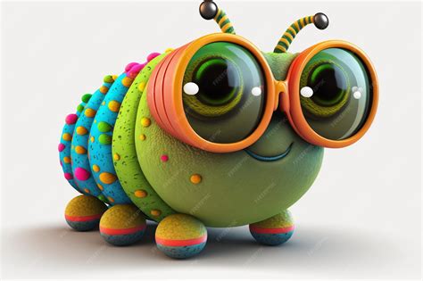 Premium AI Image | There is a cartoon bug with big eyes and a pair of ...