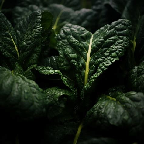 Vibrant collard greens landscape scene | Premium AI-generated image