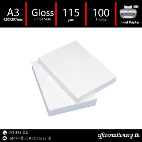 Best Glossy Photo Paper A3 115gsm Price In Colombo - Officestationery.lk