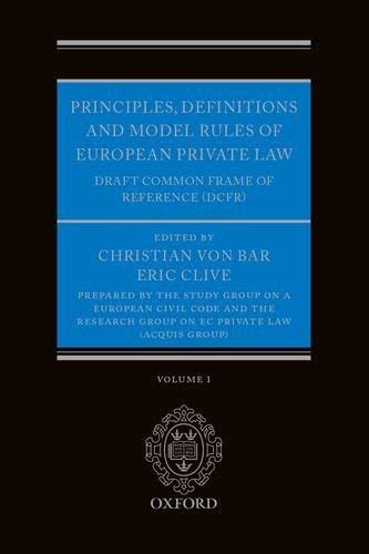 Amazon.in: Buy Principles, Definitions And Model Rules Of European ...