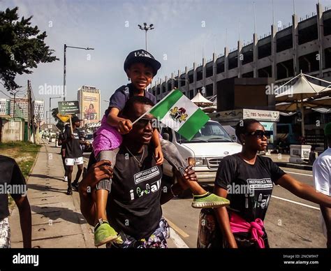 Participants during the Independence Walk from Tafawa Balewa Square ...