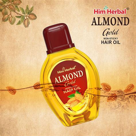 Him Herbal Almond Gold Hair Oil With Real Almond – PIONEER HERBALS