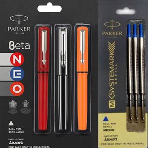 PARKER Beta Neo (Combo 3 pens with 3 refills) Ball Pen - Buy PARKER ...