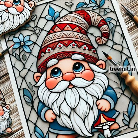 Gnome Stain Glass Painting Ideas
