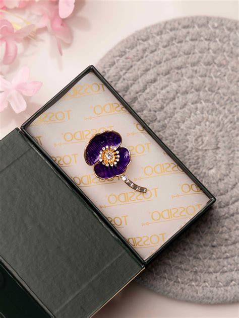 Royal Violet Bloom Brooch