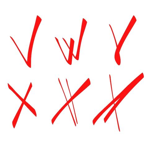 Ręcznie rysowane szkic znacznik wyboru krzyż znak. Pędzel markera ...