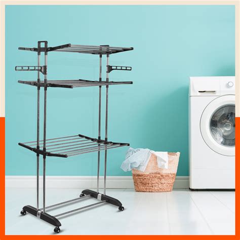 Mobidry Terra 3 Level Stainless Steel Modular Cloth Drying Stand ...
