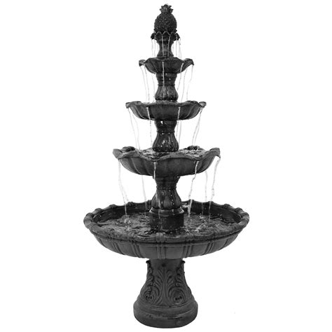 Buy Sunnydaze Grand Courtyard Outdoor Water Fountain - Large 80-Inch ...