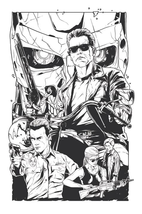 Image result for Terminator Coloring Pages