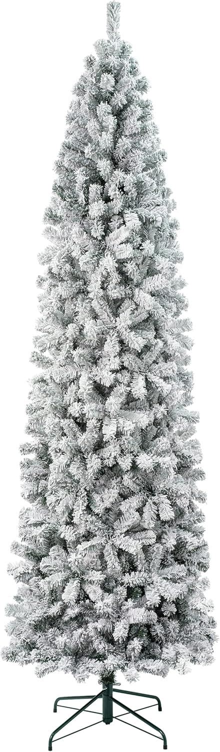 Buy National Tree Company First Traditions Acacia Flocked Tree Slim ...
