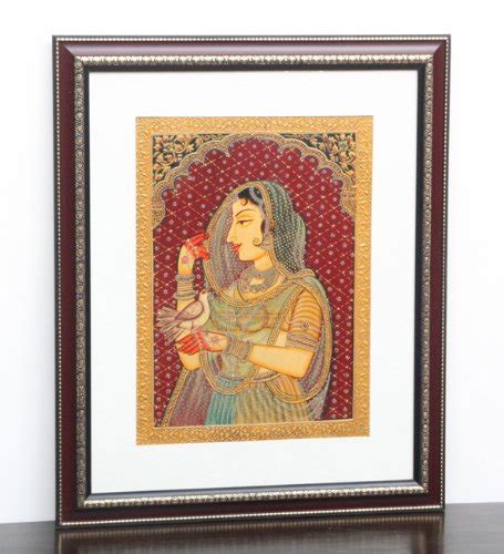 bicfurniture Handmade Indian moghul Painting-P2(Multi Coloured,48X58CMS ...
