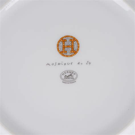 Hermes Mosaique Au 24 Dessert Plate Gold New w/Box For Sale at 1stDibs | hermes plate, hermes ...