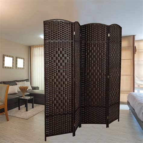 Buy 4 Panel Folding Arch Room Divider Hand-Woven Design Room Divider ...