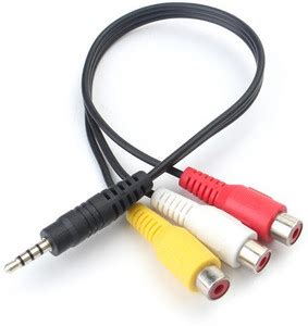 Technology Ahead TV-out Cable COMPLITABLE WITH 3.5mm male Plug to 3RCA ...