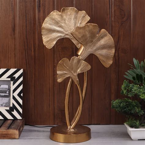 Trinity Gold Leaves Table Lamp for Living Room | Home Decor Lamps | Ni ...