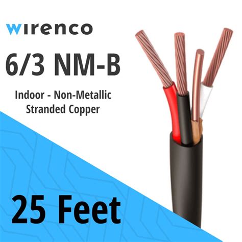 Wirenco 6/3 NM-B Copper Ground, Non-Metallic, Sheathed Cable ...