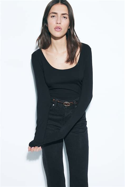 2-pack jersey tops - White/Black - Ladies | H&M IN