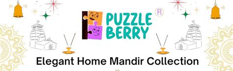 Puzzle Berry Wall Mounted Wooden Mandir for Home & Office with LED Spot ...