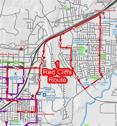 Printable Map Of St George Utah