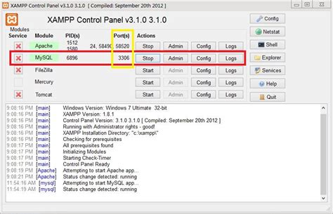 Image result for How to Open MySQL Xampp Control Panel