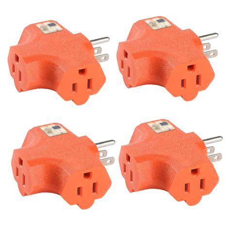 Aniai 3 Way Outlet T-Shaped Adapter, Power Outlet Extender, Grounded ...