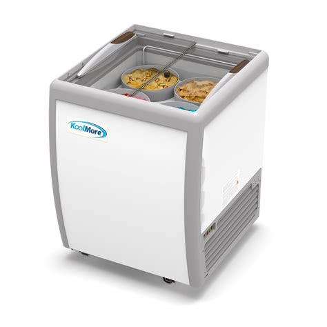 26 in. 4 Tub Ice Cream Dipping Cabinet Display Freezer with Sliding ...