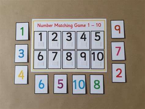 1 - 10 Number Matching Game, Numeracy, Maths, Number Game, Numbers ...