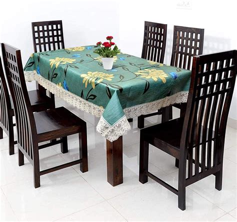Buy Kuber Industries Floral Print Dining Table Cover 6 Seater|Exclusive ...