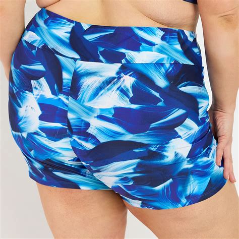 Calypsa Women's Mid-Thigh Plus-Size Swim Shorts | Academy
