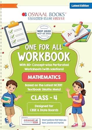 Oswaal One for All Workbook Class 4 Mathematics | 50+ Concept-wise ...