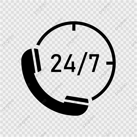 Supporting Silhouette PNG Images, 24 7 Phone Support Vector Icon ...