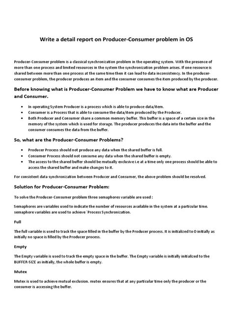 Image result for Producer–consumer problem Examples