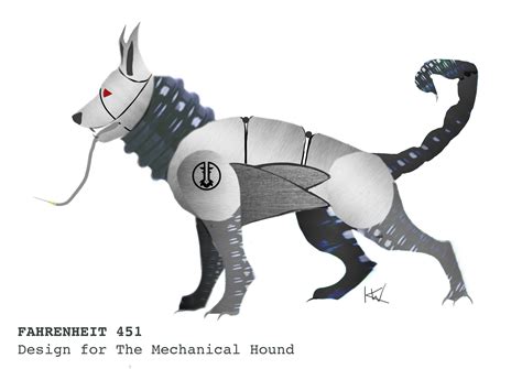 Fahrenheit 451 Mechanical Hound Drawing