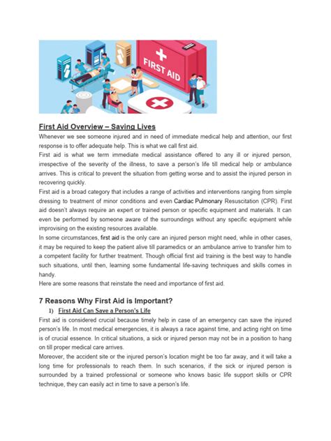 Image result for First Aid Introduction Example