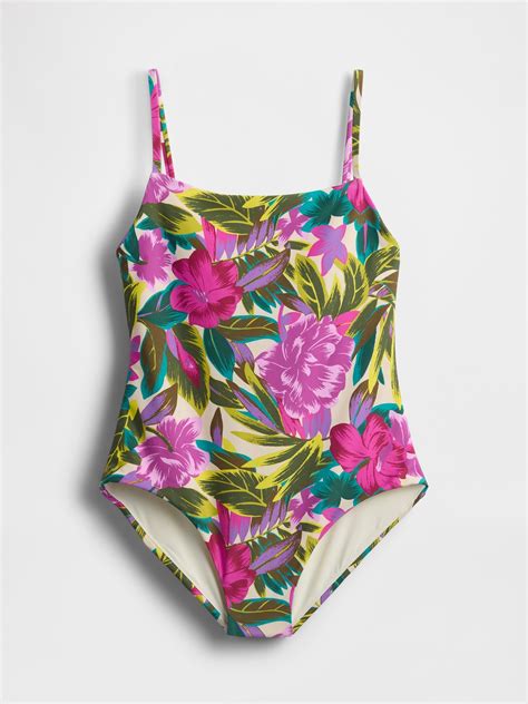Square-Neck One-Piece Swimsuit | Gap