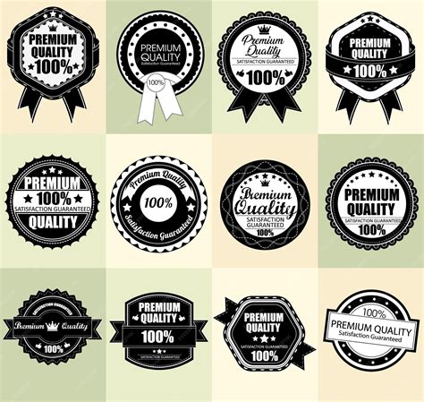 Premium Vector | Labels and logotypes design set. retro typography ...