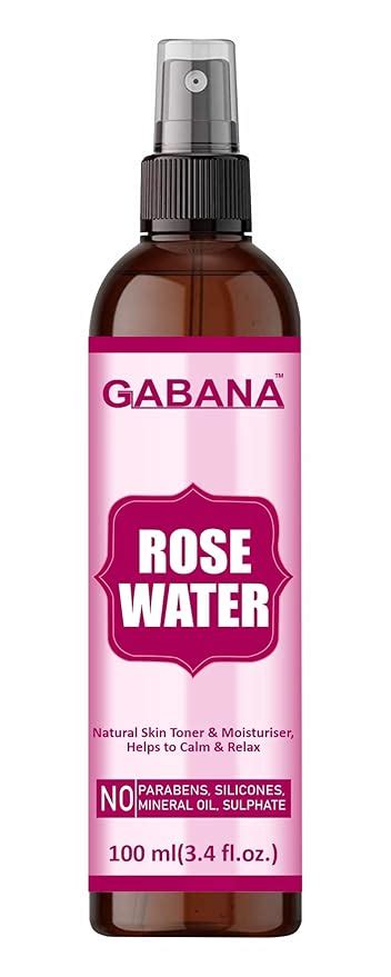 Buy GABANA Pure and Natural Distilled Rose Water Spray for Face Toner ...