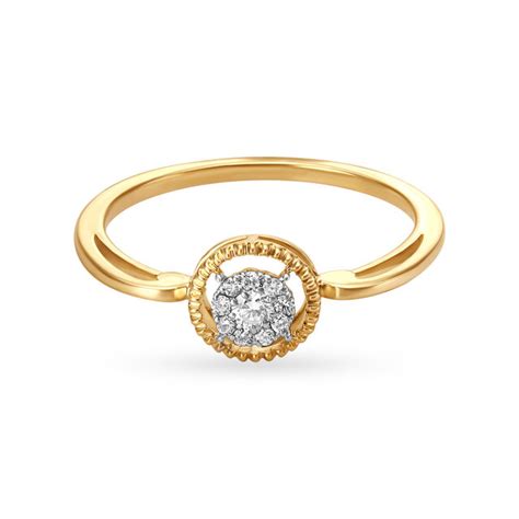 14KT Yellow Gold Diamond Finger Ring