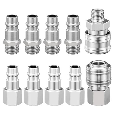 Buy Spurtar 10 Pcs 1/4 Air Compressor Tools Airline Fittings 1/4" BSP ...