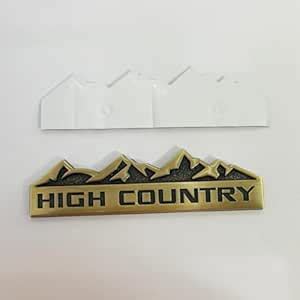 Golden HIGH Country Sticker Logo Car Bike Metal Logo Car Emblem 3D ...