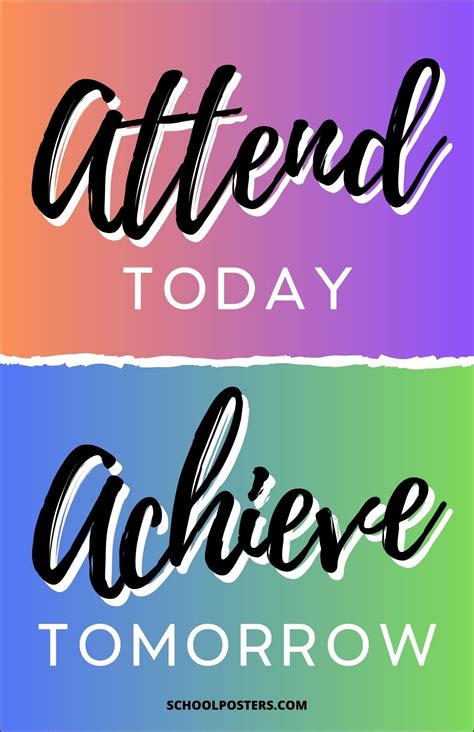 Attendance Poster | Teacher quotes inspirational, School social work, Teacher leadership